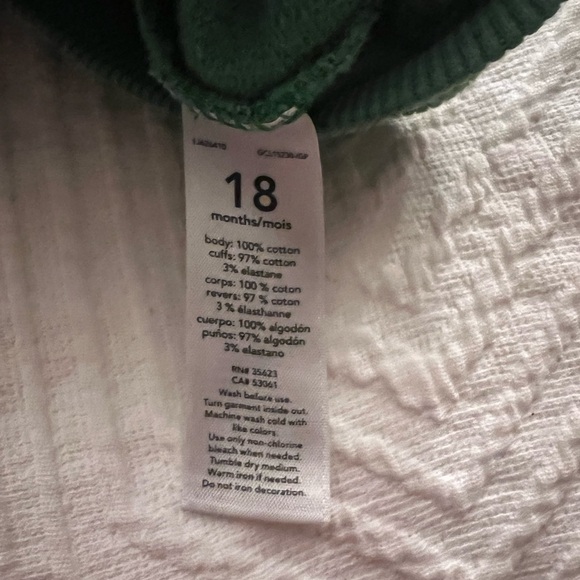 Carter’s Crewneck Sweatshirt Toddler 18 months Dinosaurs Green‎ GUC - Picture 4 of 4